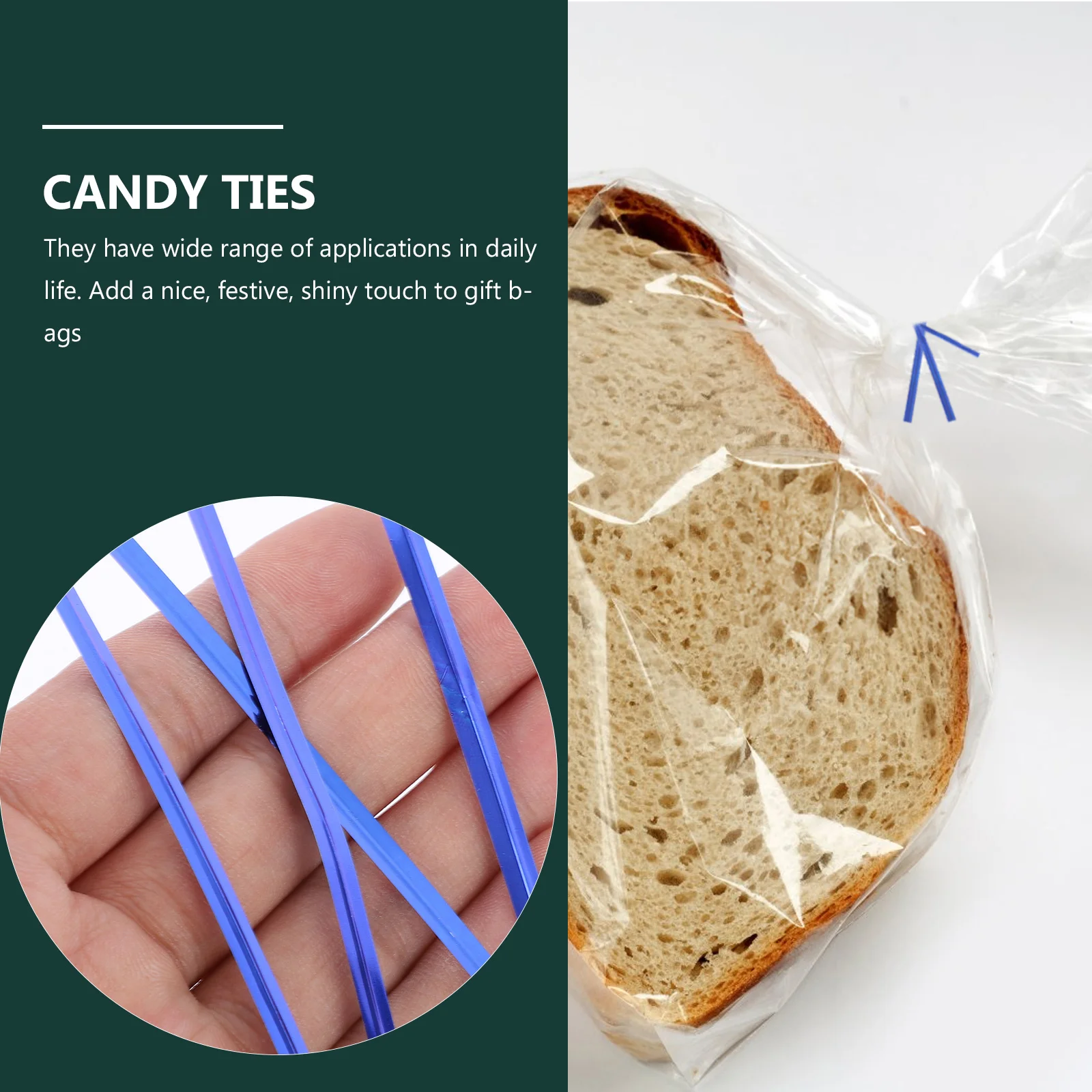 800 قطعة 10 سنتيمتر العلاقات المعدنية الملونة لأكياس السيلوفان يعرض القرطاسية DIY بها بنفسك مشاريع لامعة حقيبة إغلاق العلاقات احتفالية #1