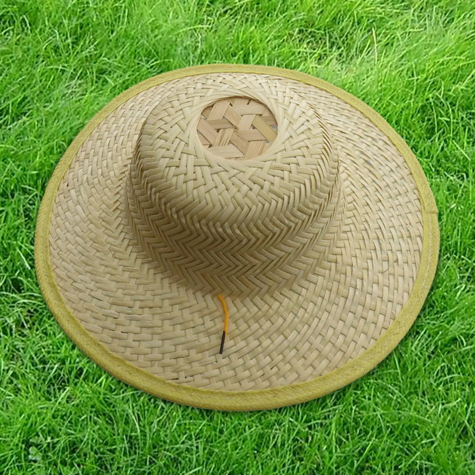 Bamboo Braided Hat Art Crafts Chinese Oriental Hat for Outdoor Farming Men Women