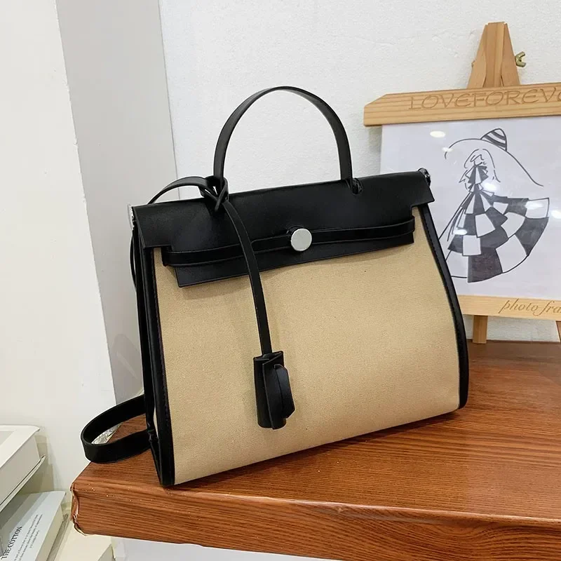 

Women's Structured Satchel Bag Premium Leather Handbag Vintage Inspired Shoulder Bag With Turn-Lock Closure