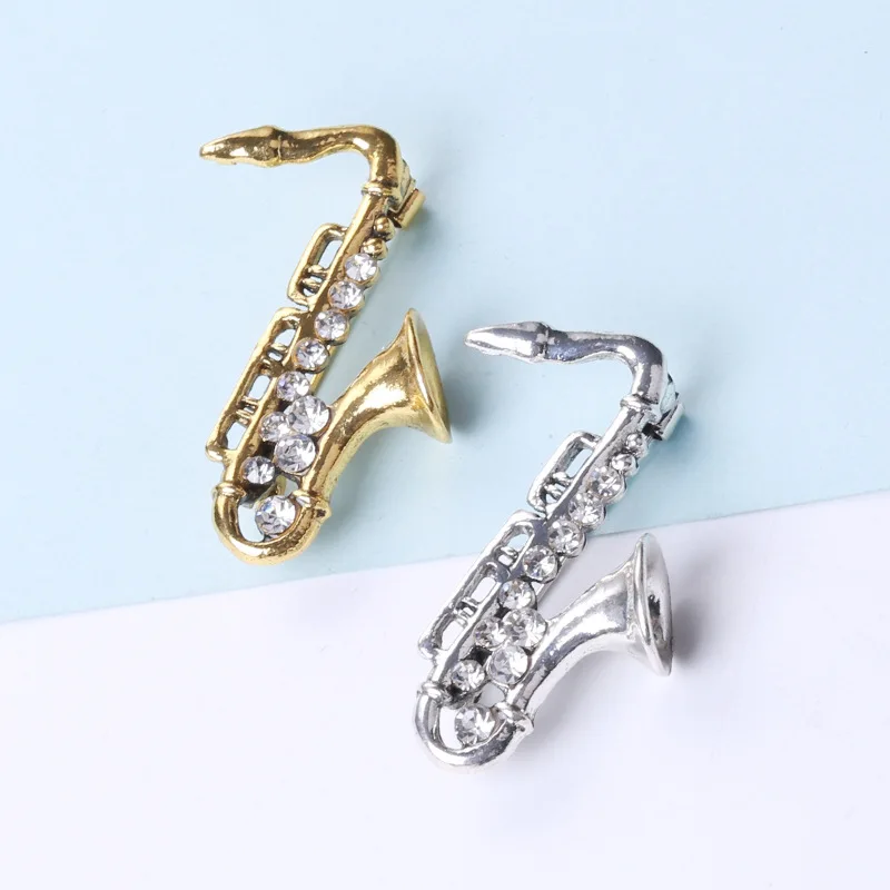 Fashion Musical Instruments, Saxophone Brooches Men's and Women's Shirts Coats Accessories Office Daily Pins Sachs Corsage