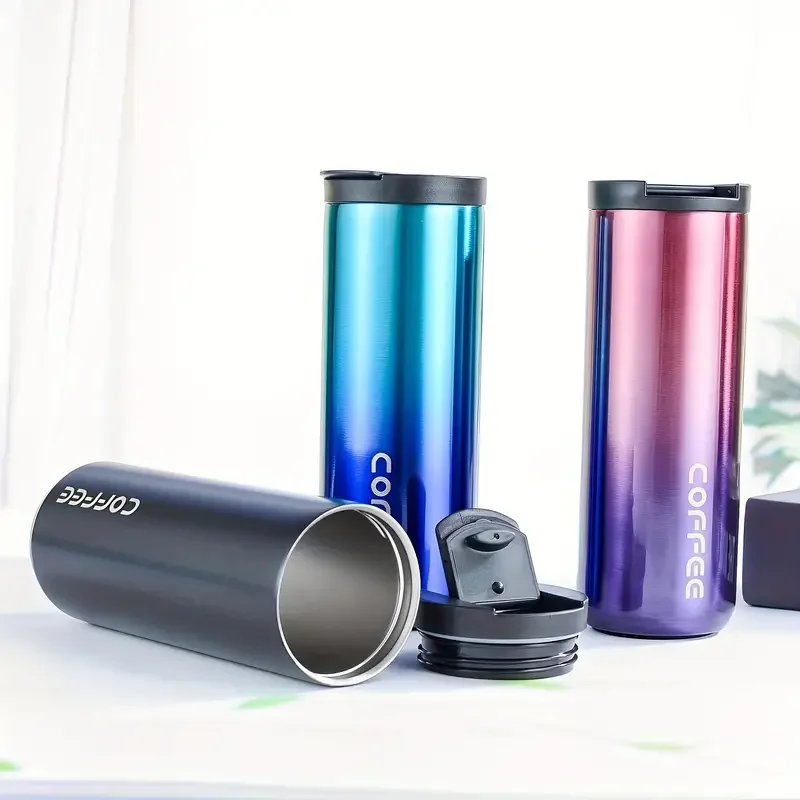 500ml/16.9oz Vacuum Flask WideMouth Travel Mug Perfect Home Office Kitchen Outdoor Iced Beverages Hot Beverages