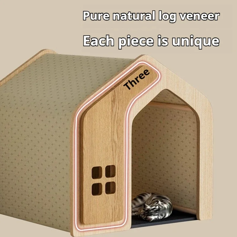 Solid wood pet cat kennel Four seasons universal teddy Pomeraneggy small and medium-sized dog house house house