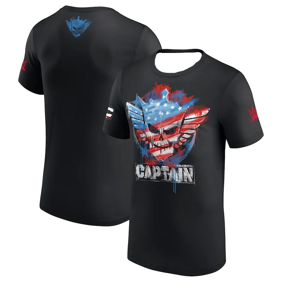 

Мужская летняя одежда WWE Cody Rhodes Captain футболка с боевым футбольным джерси футболка быстросохнущие впитывающие пот футболки топ мото