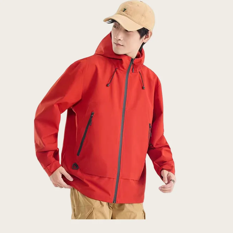 

EiAO Windbreaker Couple's Hooded Autumn Waterproof Windproof Outdoor Jacket Multiple pockets for Hiking Camping Fishing 2025