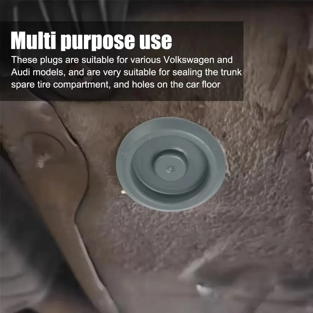 Car Rear Trunk Spare Tire Floor Blockage Hole Water Plug Cover for VW Passat Rubber Floor Pan Drain Plugs Water Stopper Caps