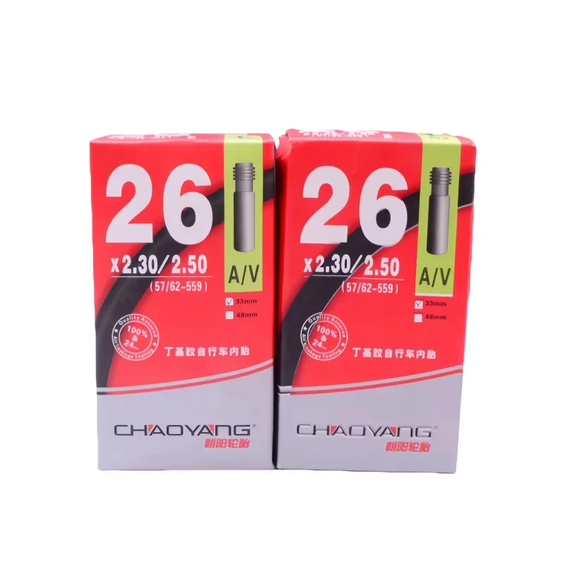 AliExpress CHAOYANG HEAVY DUTY MOUNTAIN BIcycle Inner Tube 26x2.30/2.50 AV 33mm FV PRESTA 48mm MTB BIke Tubes