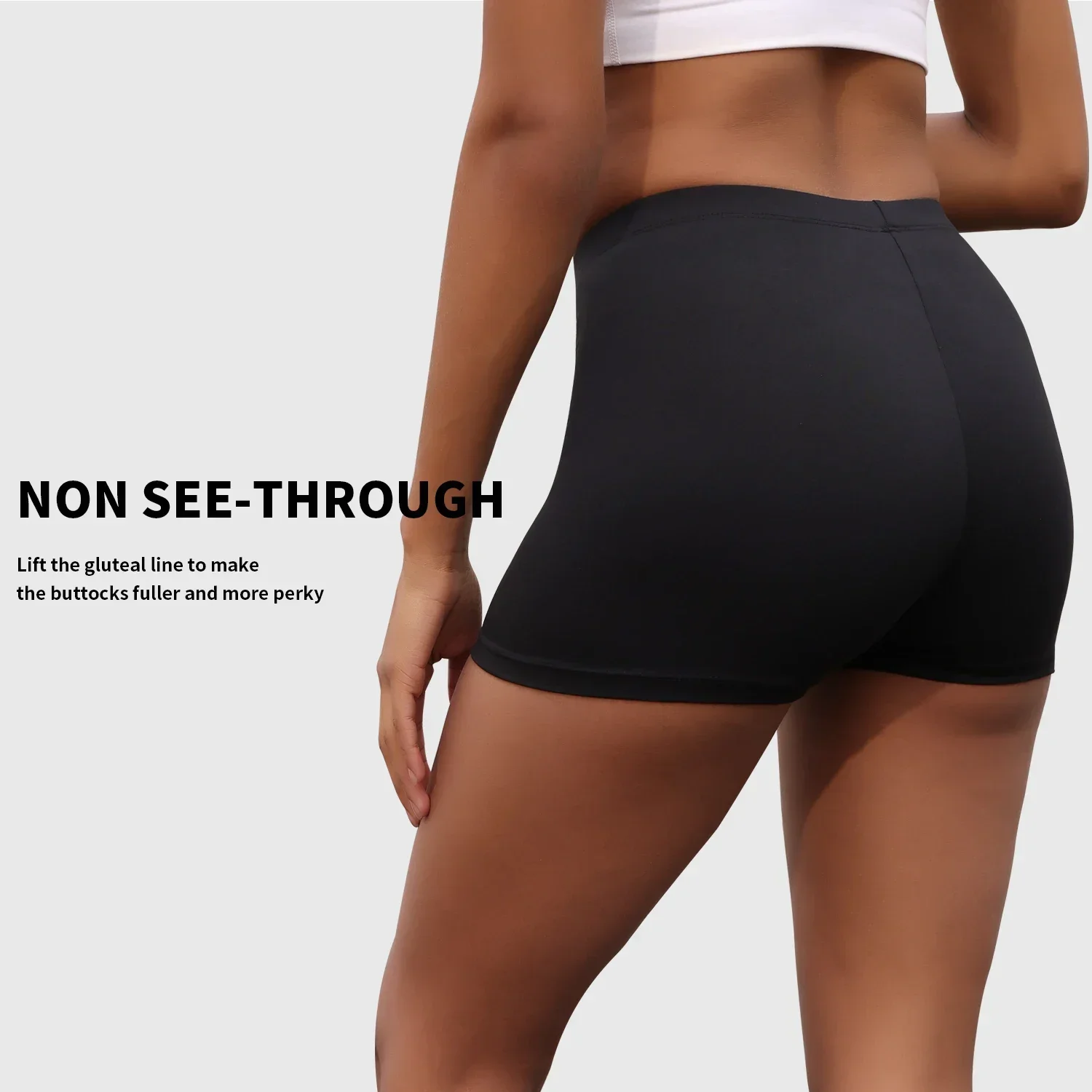 Confezione da 3 pantaloncini da motociclista a vita alta da donna, controllo della pancia super morbido, non trasparente, allenamento, yoga, corsa, push up, palestra, fitness