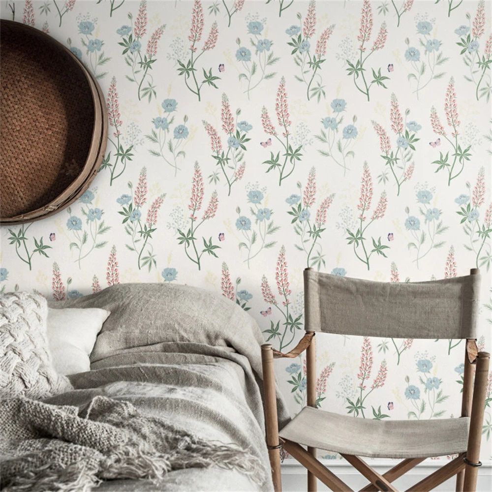 

Индивидуальные скандинавские акварельные обои с цветами для гостиной и спальни, водонепроницаемые настенные панно, обои-картины, фон для телевизора