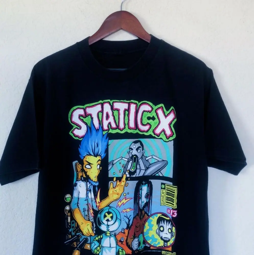 

Static X Band T-Shirt Unisex Cotton Tee size S-5XL