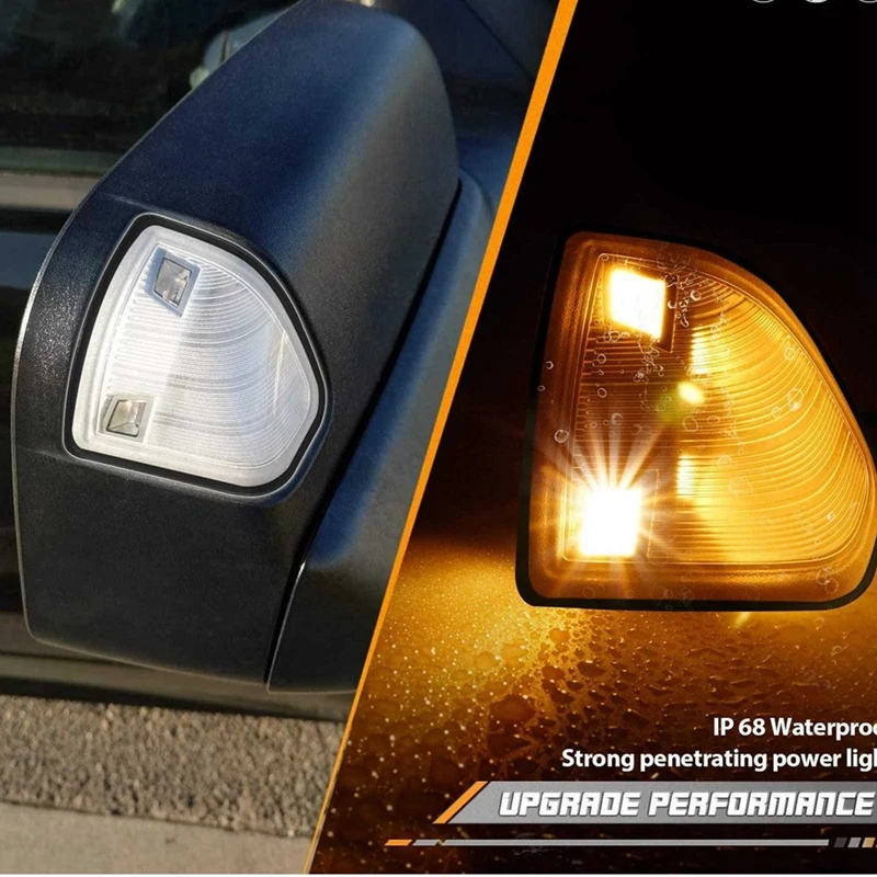 1 Pair Car LH+RH Outside Mirror Turn Signal Accessories For DODGE RAM 1500 2500 3500 LED Signal Light 68087234AA 68302828AA A