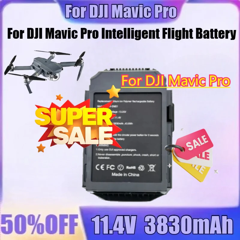 بطارية الطيران الذكية DJI Mavic Pro لملحقات استبدال الطائرات بدون طيار Mavic Pro 3830mah 11.4V بطارية جديدة عالية الجودة