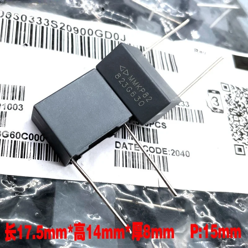 Capacitor da G-classe de Xiamen Farah, MKP, C822J, 823, 0.082uf, 82nf, 630V, 2% Filme de segurança, 10 PCes