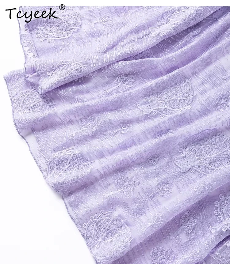 Tcyeek Bluse aus 100 % Maulbeerseide, Sommerkleidung, dünner Stil, elegante Blusen für Damen, Sonnenschutz-Pullover, Damenoberteile, Blusas