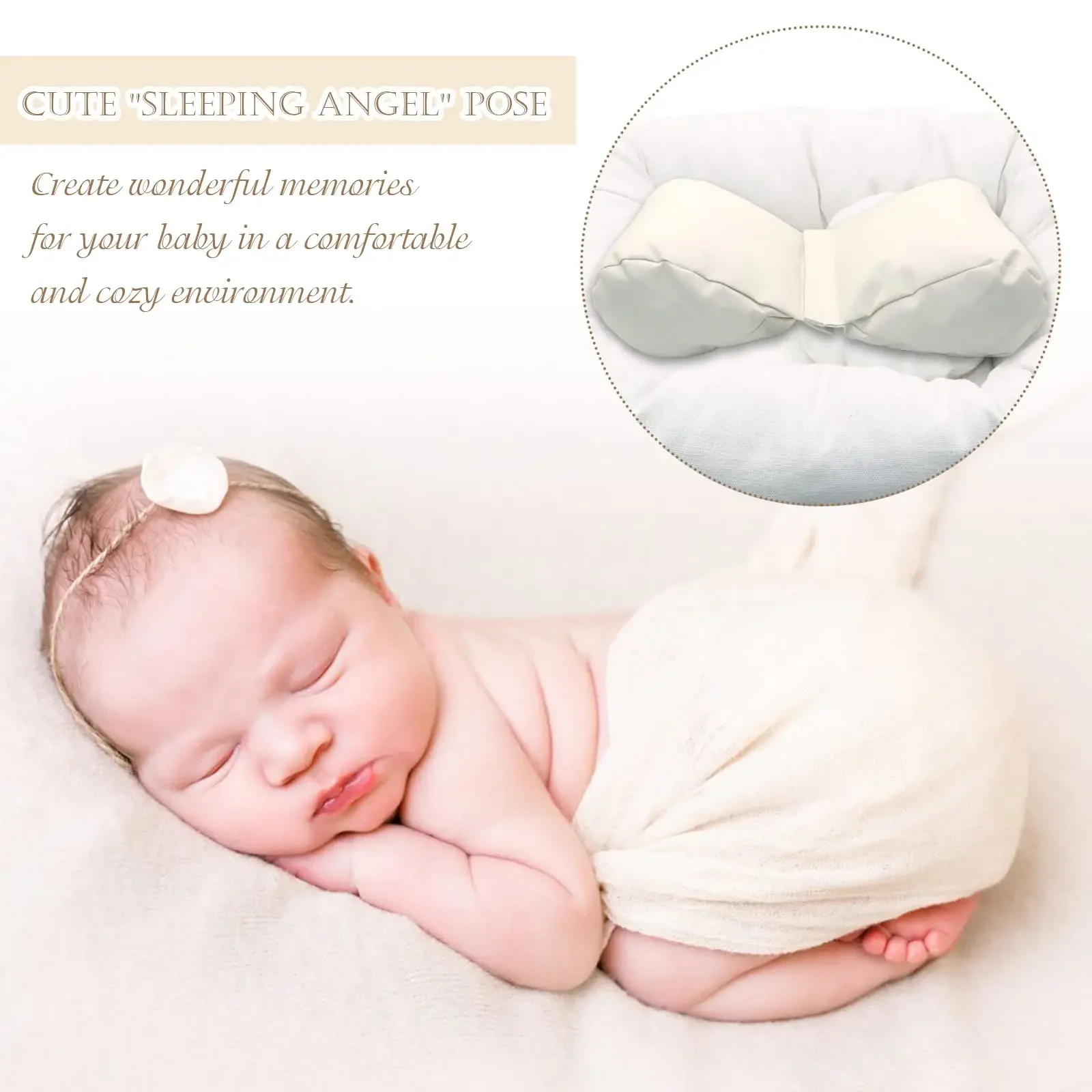 Newborn Photography Baby Butterfly Posing Pillow Baby Photoshoot Props Fall Photo Prop for Baby Girl Princess Twins Birthday