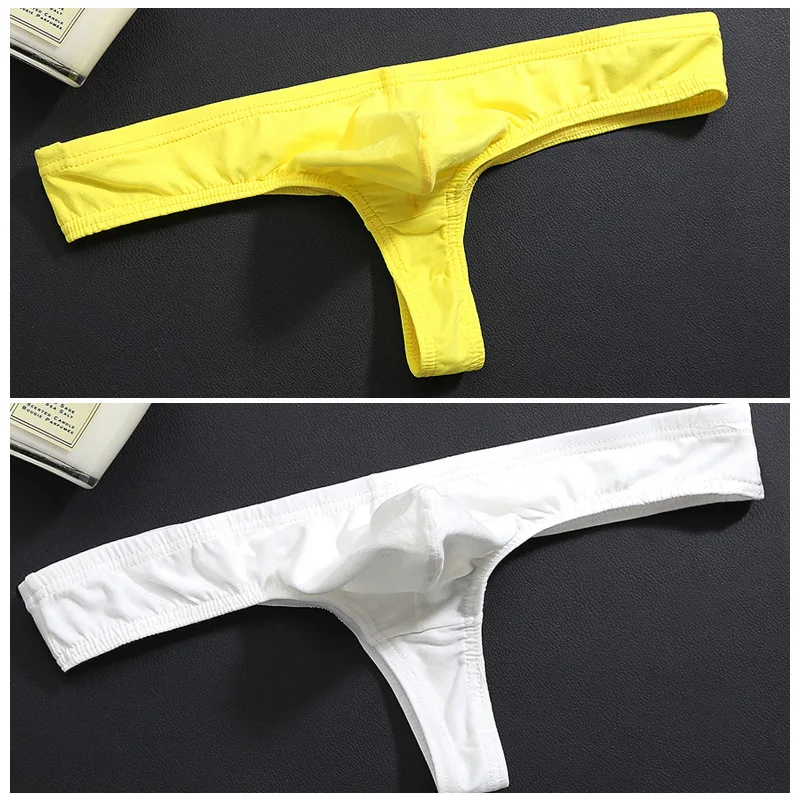 

Cotton T Back Thong for Men Erotic Low-rise U Convex Pouch G-string Breathable Comfortable Elastic Gays Sexy Open Butt Underpant