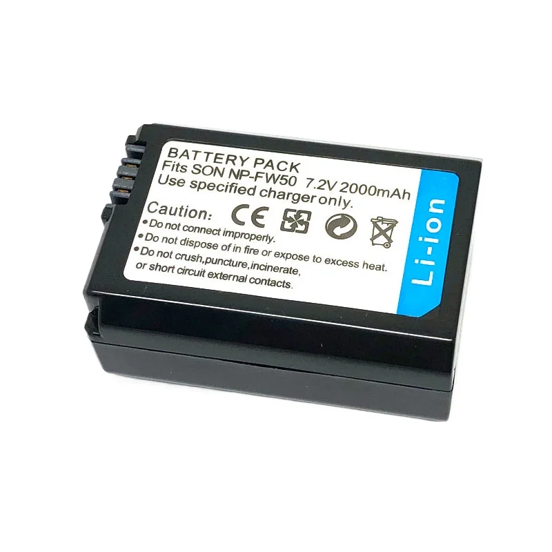 عالية الجودة NP-FW50 بطارية الكاميرا 7.2 فولت 2000 مللي أمبير وشاحن لسوني ZV-E10 A7II A7SII A7S A7 A7R A7RII a6300 a6400 a6500 RX10