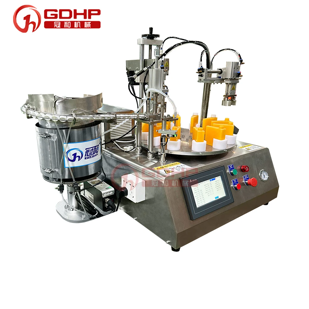 New Semi-automatic Desktop Liquid Filling & Capping Machines Beverage  PET Glass Bottle Filling Machine