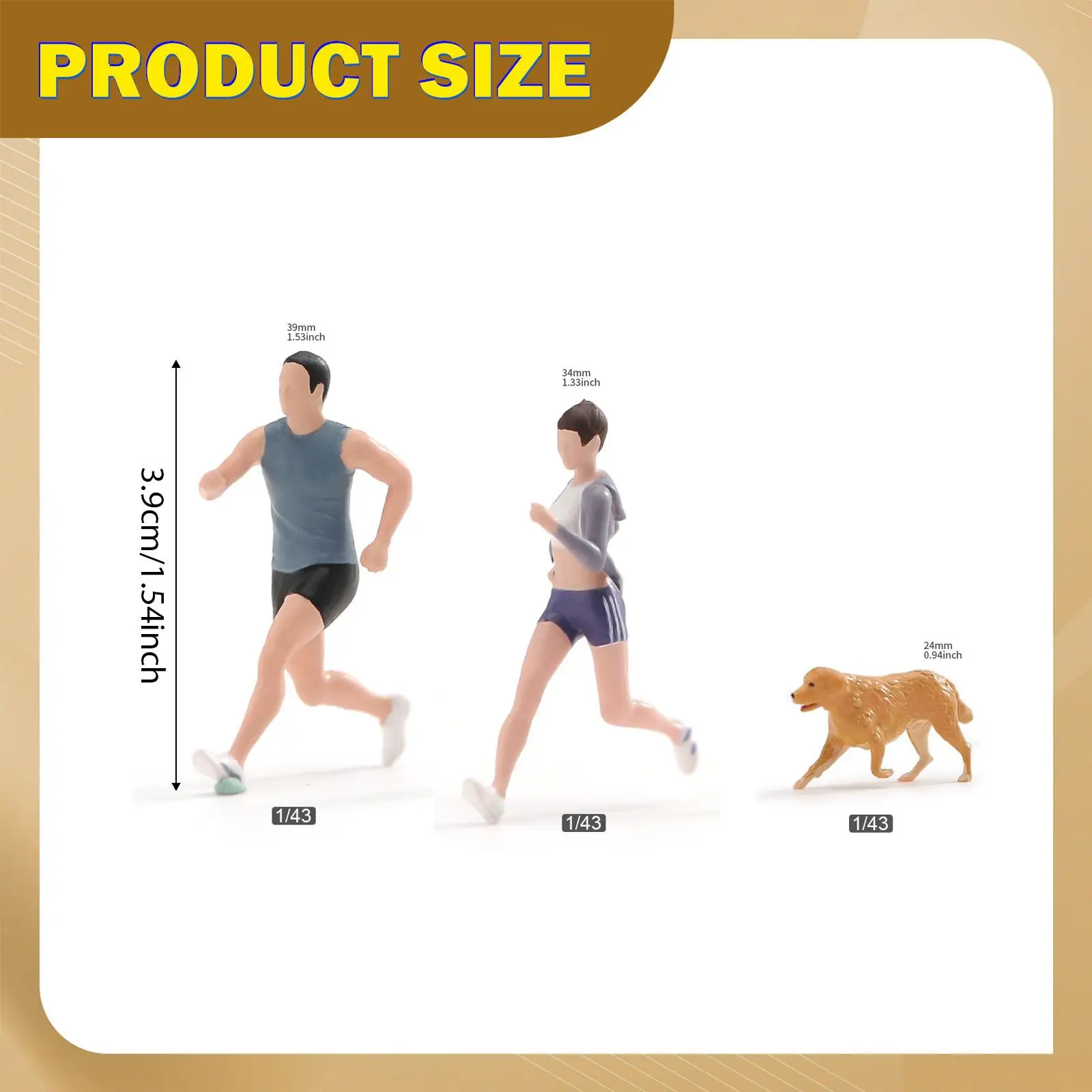 

Tiny People Figurine Resin Hand Painted Mini Doll Scene Props Model 1/64 for Collectors and Hobby Projects