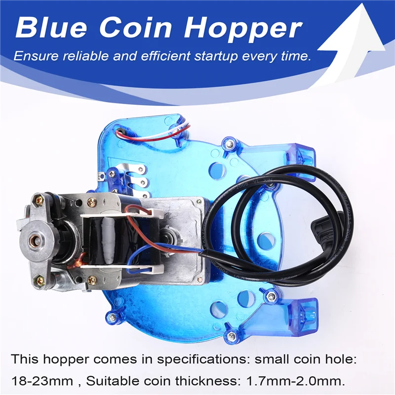 B24C-azul tolva de monedas fichas de plástico Motor de rueda de monedas para máquina Arcade con ranura piezas de gabinete accesorios de juego de frutas enchufe estadounidense
