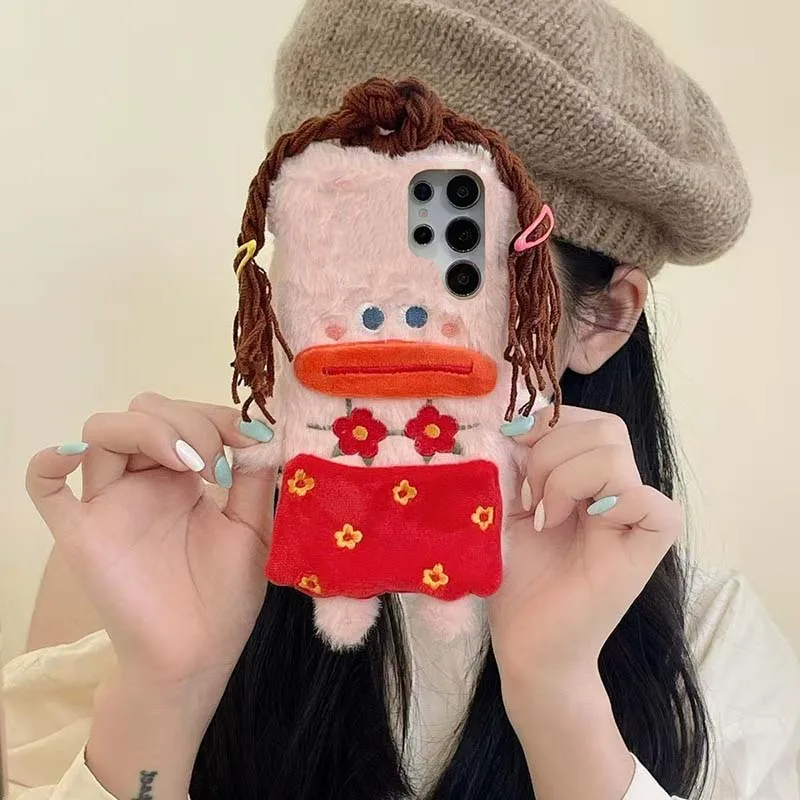 

3D забавный плюшевый чехол для телефона с изображением колбасы и девушки для OPPO A98 A78 A79 A58 A38 A18 A17 A16 A15 A60 A96 A92 A95 A94 A74 A79 Soft Shell
