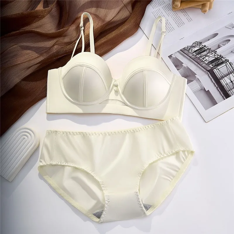 

Women Lingerie Set Breathable Push Up Bras and Panty Girl Strapless Backless Bralette Panties Woman Underwear Sets With Strap