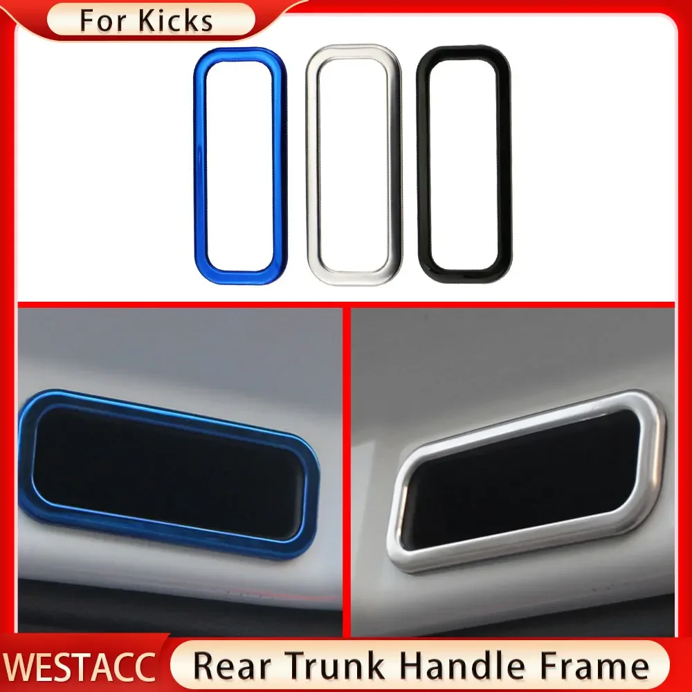 

For Nissan Kicks 2017 2018 2019 2020 2021 2022 Accessories Rear Trunk Door Handle Frame Decoration Sticker Cover Trim Styling