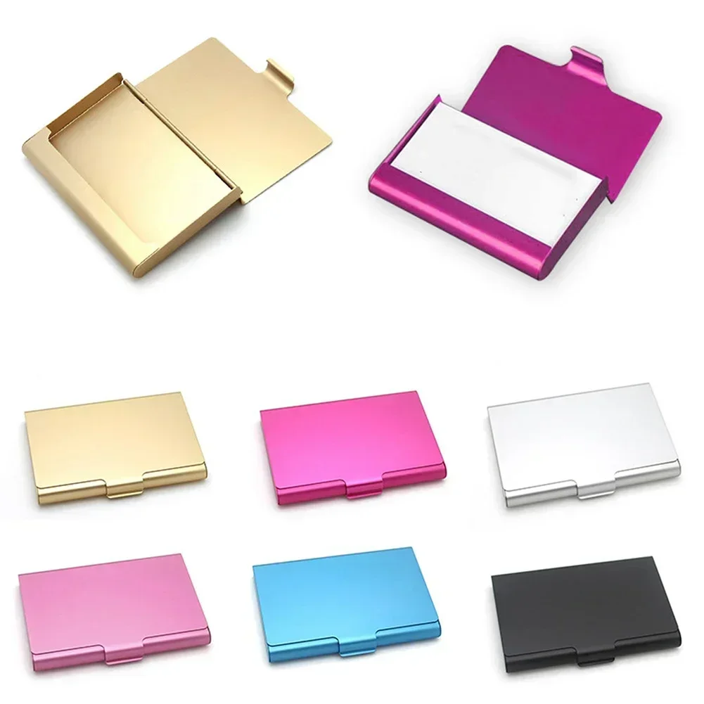 Business Card Case Credit Card Holder Aluminum Alloy Card Holder Box Cover Men Business Card Holder Card ID Card Case