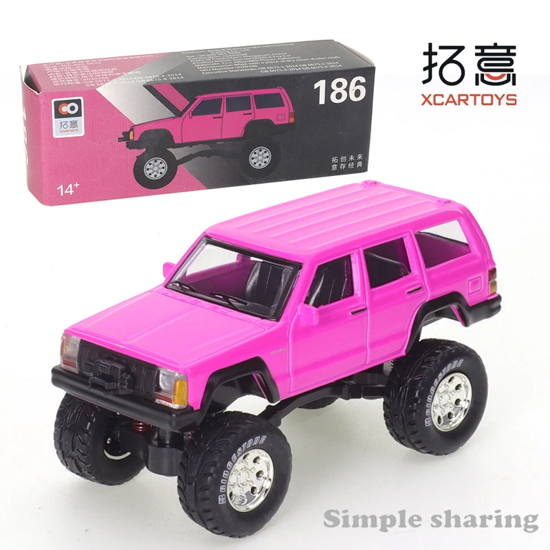 XCARTOYS Jeep 1/64 Jeep Cherokee SUV Blue Car Alloy Toys Motor Vehicle Diecast Metal Model Kids Xmas Gift Toys for Boys