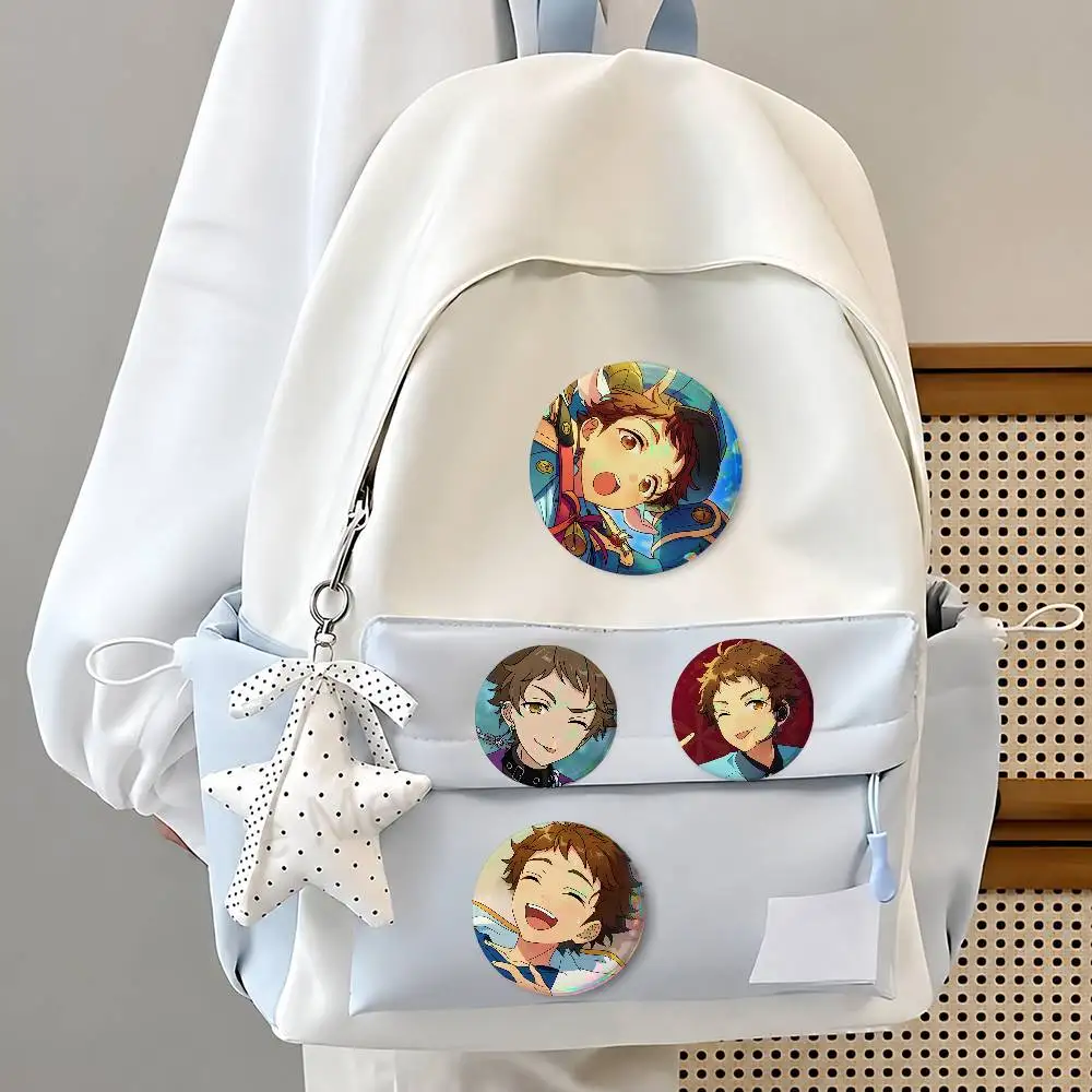 Mi-tsuru Te-nma Ani-me- Mixed Theme Round Button Badge Set Anime Cartoon Music Game Fashion Pins For Bags Clothes Accessories