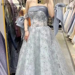 Bow Long Evening Prom Dresses for Women 2023 Summer Elegant Sexy Backless Host Cocktail Trailing Formal Party Dress