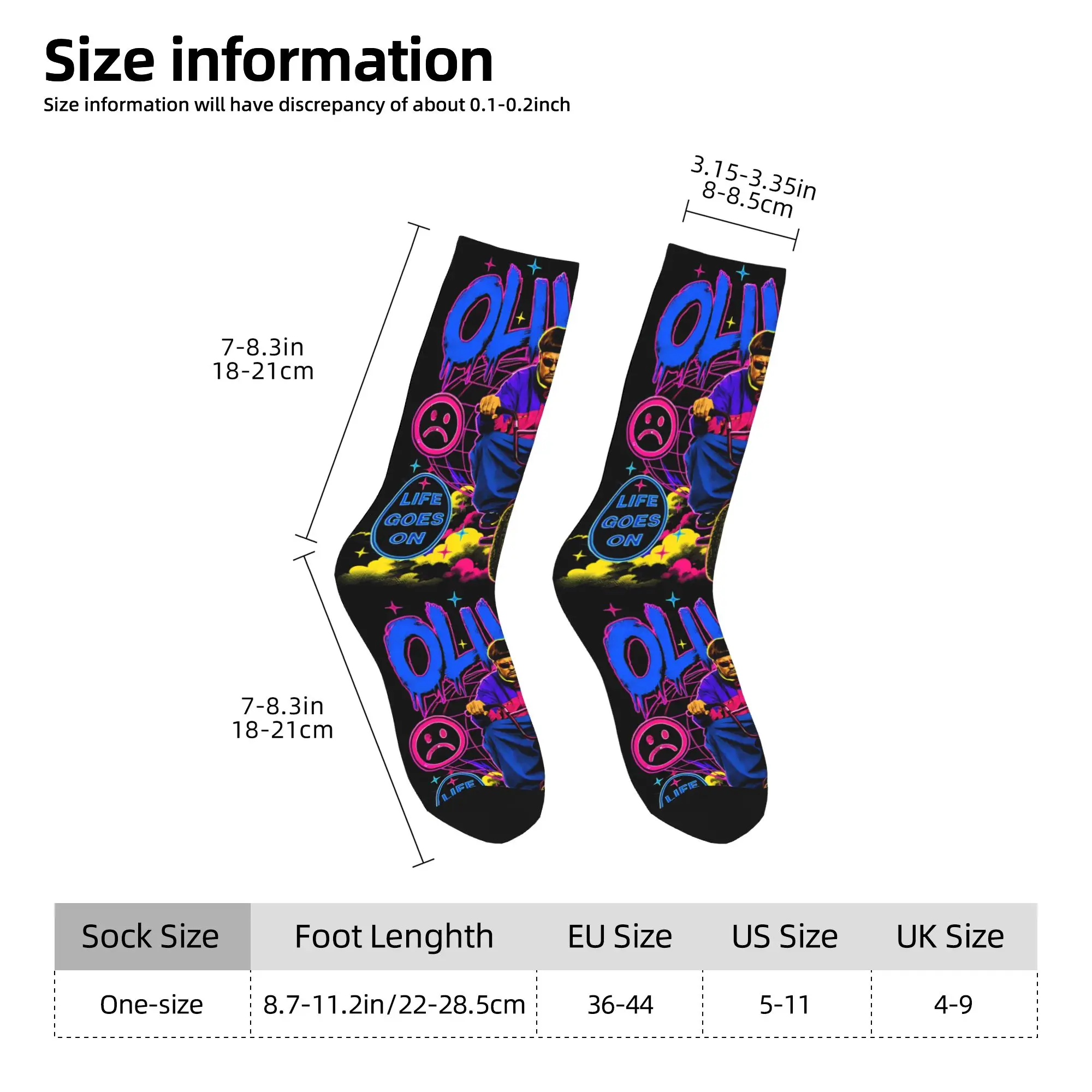 Fashion In loving memory OT Oliver Tree Basketball Socks  Polyester Middle Tube Socks for Unisex Sweat Absorbing