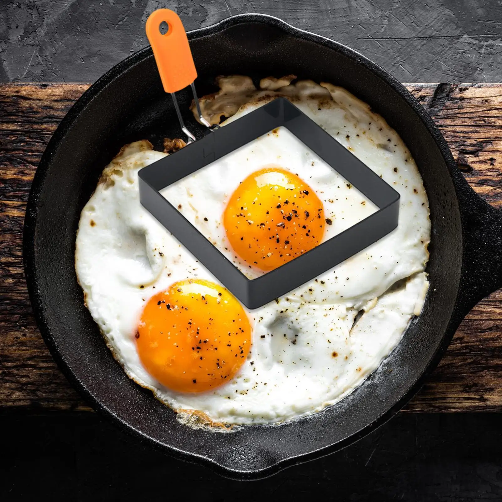 Square Ring for Frying Egg Pancake Cooking Rings Omelet Maker Non Stick Stainless Steel Fried Egg Ring Pancake Mold for Kitchen