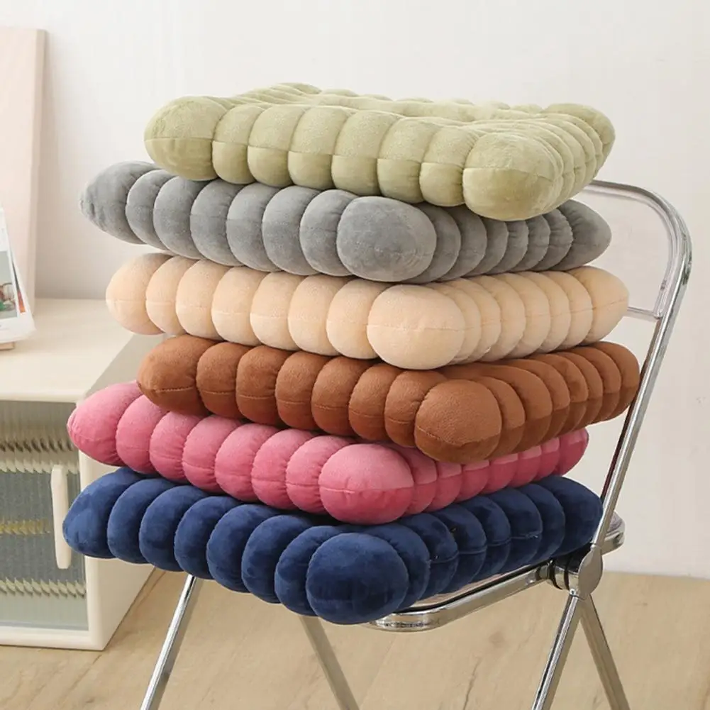 Biscuit Shape Plush Seat Cushion Round And Square Cookie Thicken Throw Pillow Chair Seat Pad Japanese Tatami Cushion Sofa Pillow