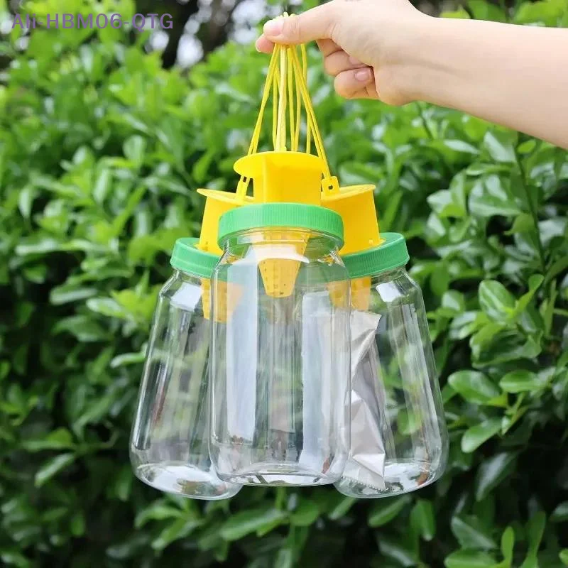 [New] Reusable Hanging Fly Wasp Traps Outdoor Garden Orchard Asian Hornet Catcher Drosophila Attractant Trap Pest Control Tools