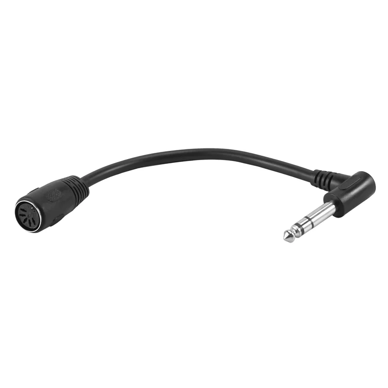 MIDI CABLE,5-Pin Din Female to Monoprice 6.35mm (1/4 Inch) Male TRS Stereo Audio Extension Cable