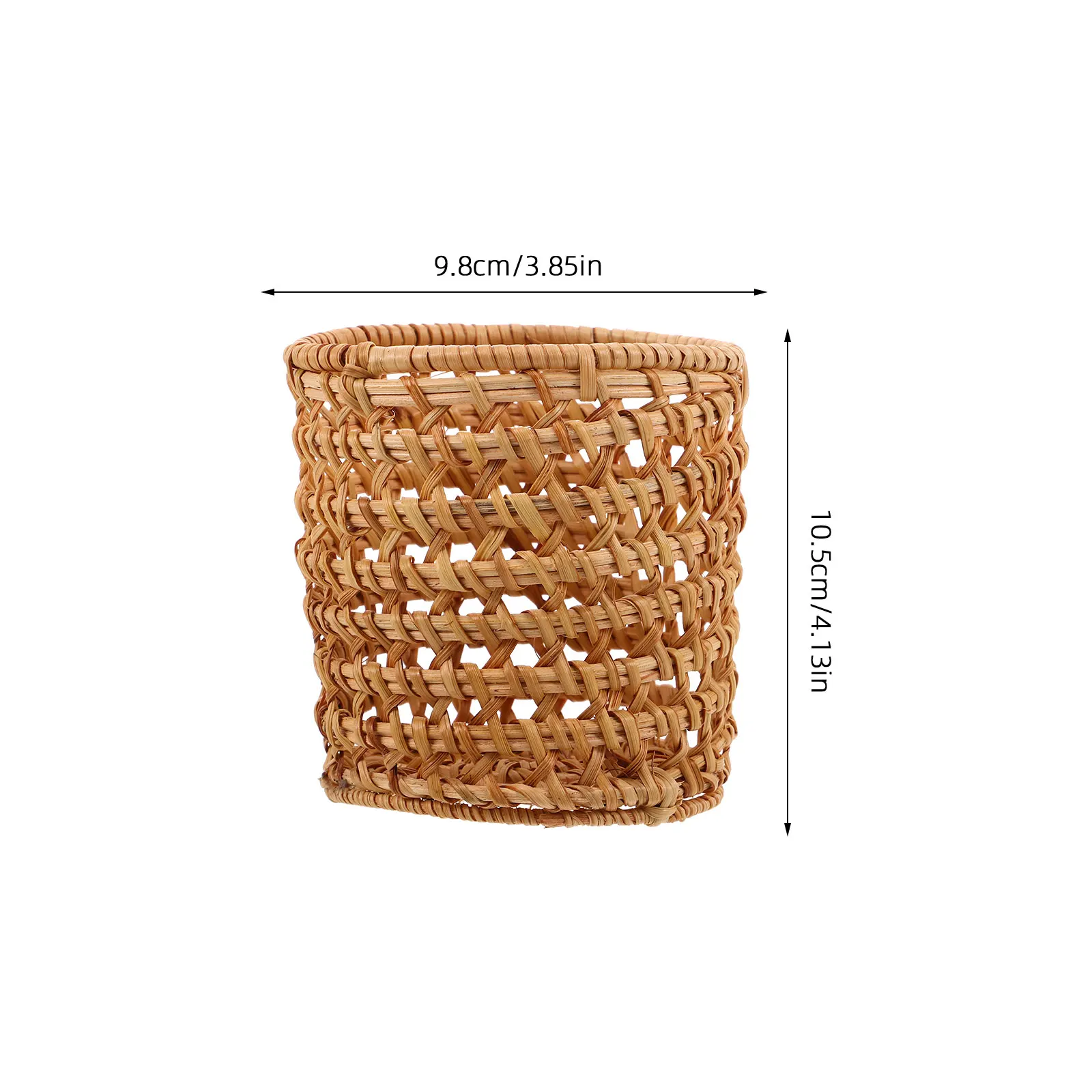 اليدوية الروطان حامل قلم متعدد الوظائف تخزين سطح المكتب ماكياج المنظم خمر تصميم مكتب الغرور سطح المكتب سلة