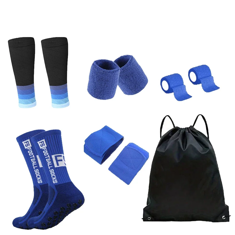طقم مكون من 8 قطع من جوارب FS الرياضية وملحقات الحماية، مناسب للرياضة مثل كرة القدم جيدًا