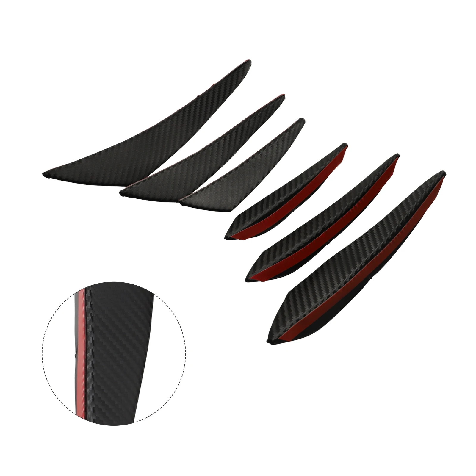 Car Parts Brand New Auto Accessories Car Front Bumper Lip Car Bumper Strip Rubber Splitter Fins Body Spoiler Canards