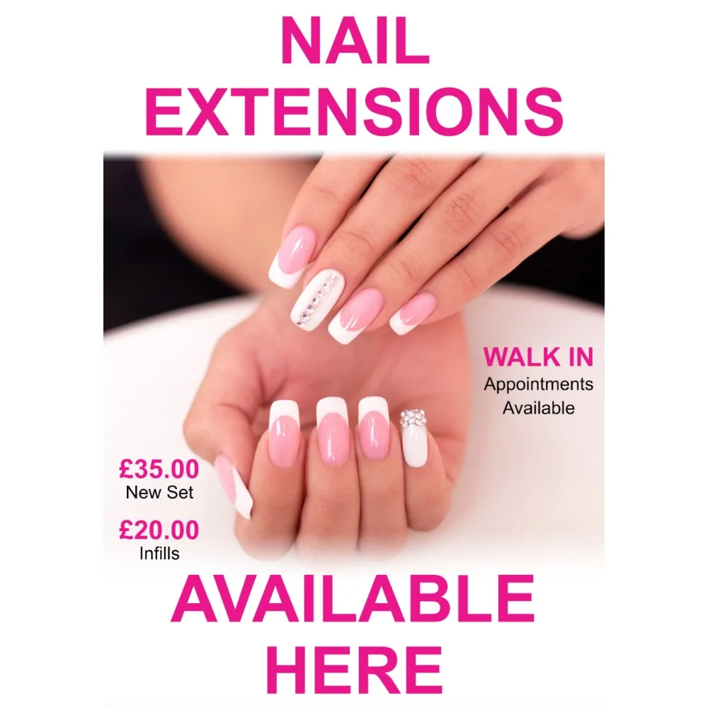 Beauty Salon Nail Extensions Available Here Price Cuadros HD Decorative Posters Wall Art Pictures Canvas Paintings Home Decor