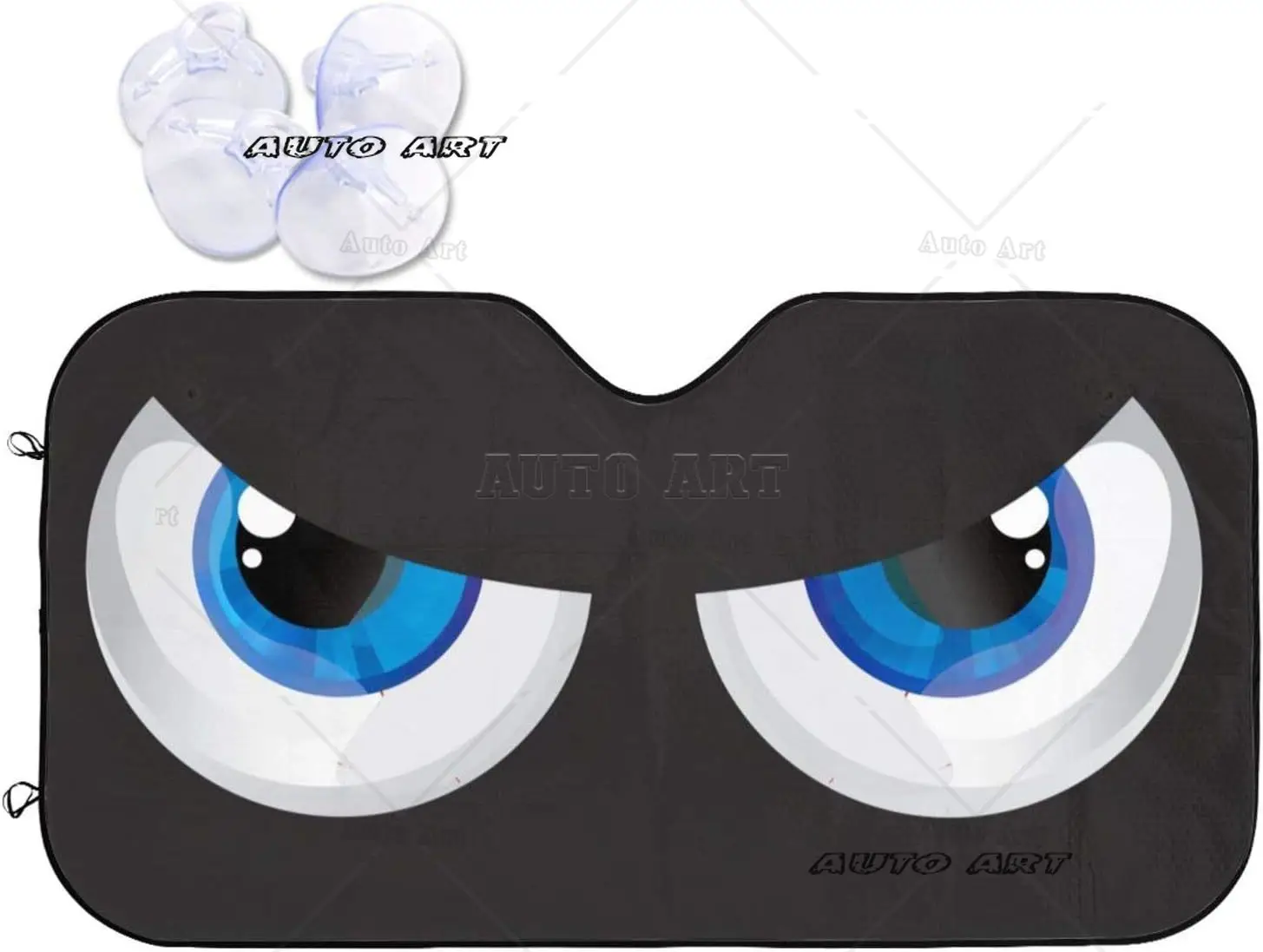 

Cute Cartoon Eyes Front Car Windshield Sun Shade Folding Auto Sunshade for Car Truck Suv