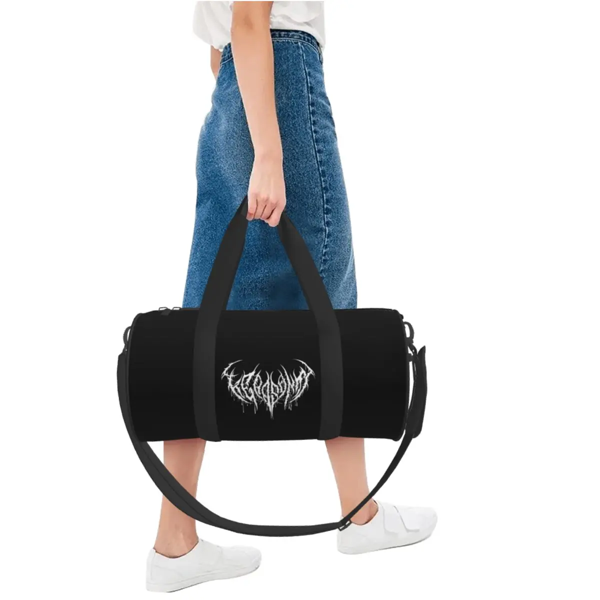 Goth Bish Deathcore Logo Gym Bag Cool Luggage Sports Bags Men Women Design with Shoes Vintage Fitness Bag Outdoor Handbags