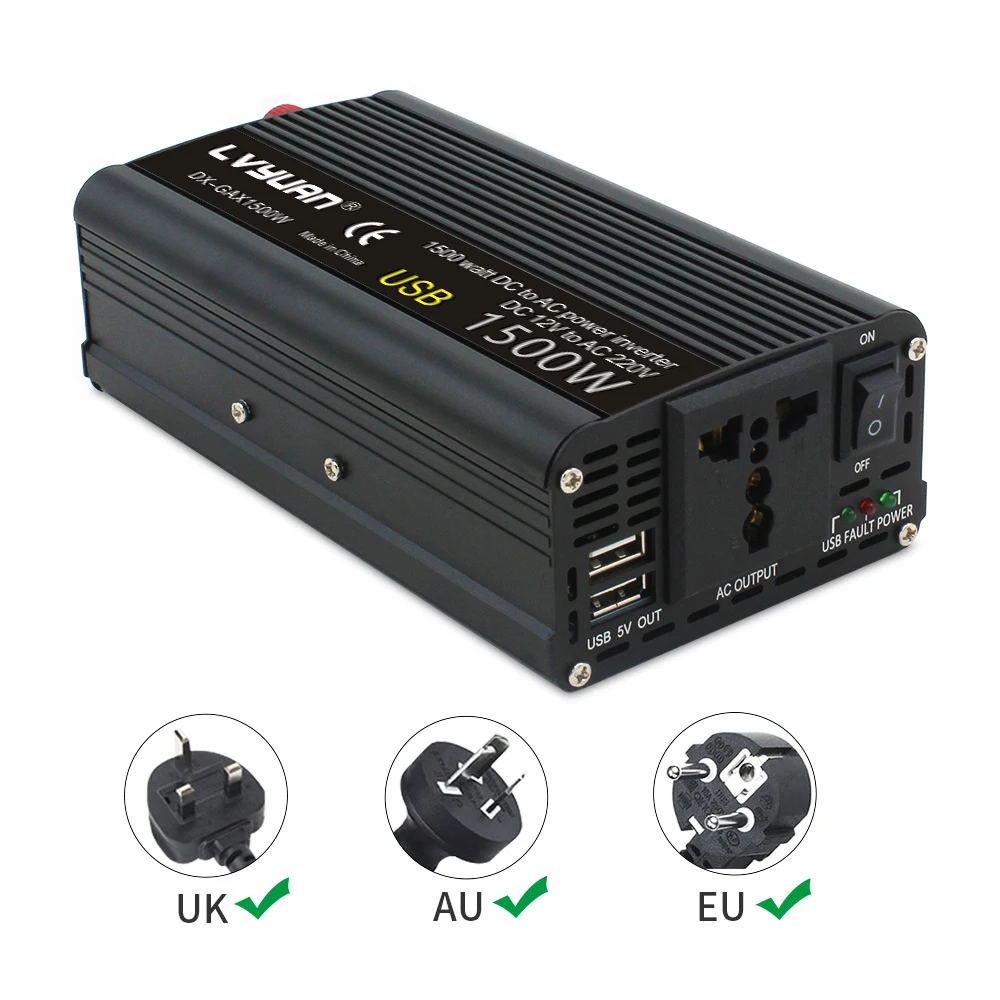 최고 순위 공급업체 500W 12v Dc24 볼트 - Ac 220v 자동차 전원 인버터(담배 라이터 포함)