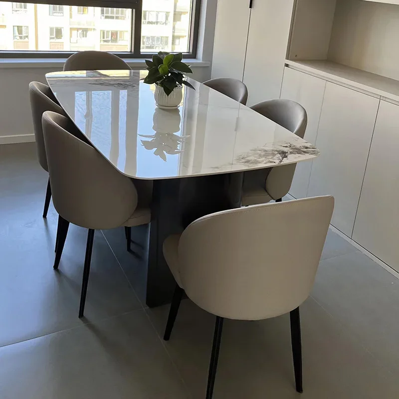 Italian Minimalist Dining Table Modern Luxury Nordic Vintage Dining Table Ornament Food Juegos De Comedor Kitchen Furniture