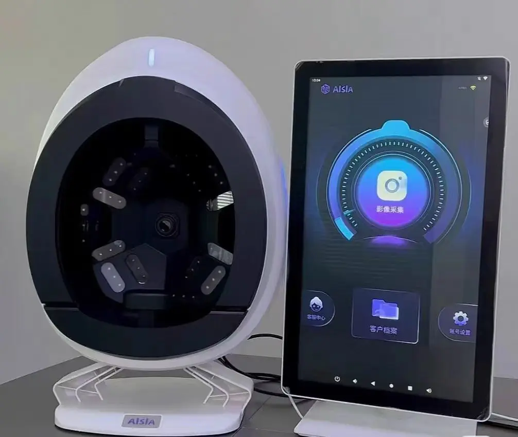 Q2 피부 분석기 8 스펙트럼 4800만 화소 피부 분석기 3D 얼굴 거울 장치 피부 분석기