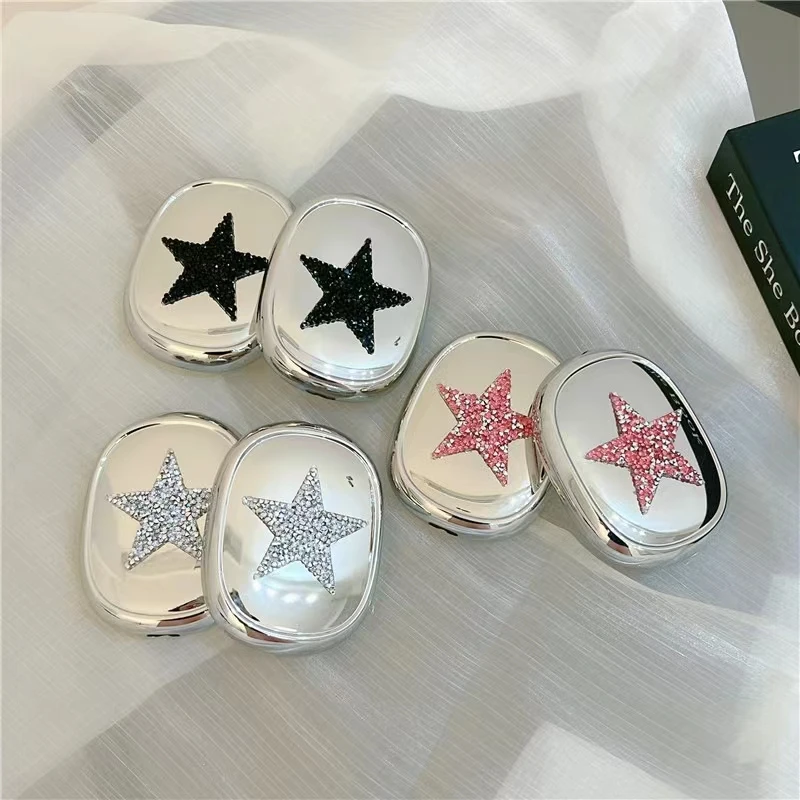 Cool Cute DIY Bling Diamond Star Electroplated Headphone Earphone Case Cover Protector For Apple Airpods Max