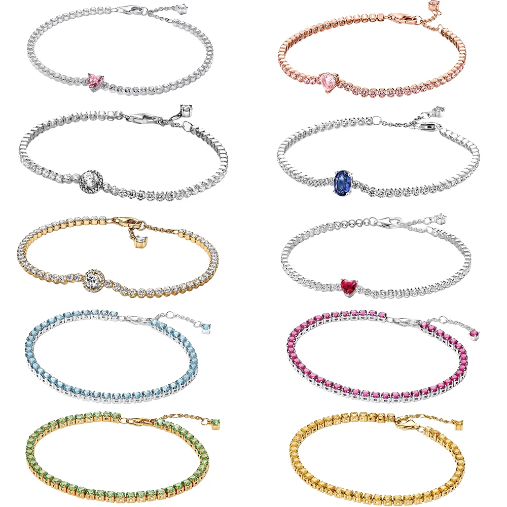 

New Shining Zircon 925 Silver Bracelet Small Size Adjustable 16cm-18 cm Large Size Jewelry Suitable For Holiday Accessories Gift