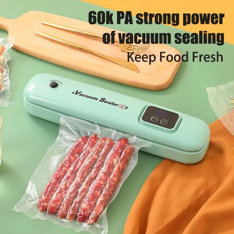 

Household Vacuum Sealer Packaging Machine Food Vacuum Sealer With Free 10pcs Vacuum Bags Household Vacuum Food Sealing For Home