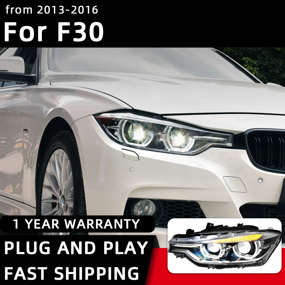 

Автомобильные фары для BMW 3 серии F30 F35 320i, светодиодные фары 2013-2016, фара DRL, сигнальные линзы проектора, аксессуары