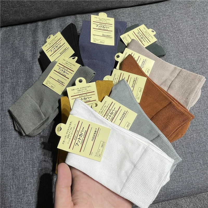 

Warm Cotton Mid-Calf Men's Socks CO Style Autumn Winter Essential Comfortable Breathable Sweat Absorbent Affordable Socks
