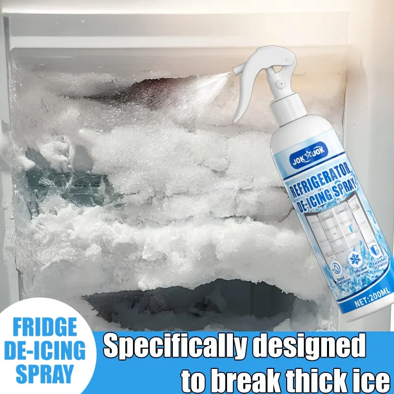 Spray de dégivrage pour réfrigérateur de 200ML, élimine la glace épaisse, empêche le réfrigération, résout tous les problèmes de gel, adapté au réfrigérateur
